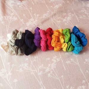 12 Colorful Hair Scrunchies!